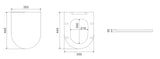 Avis Rimless Wall Faced Floor Matte Black Pan