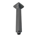 Cavallo Square Ceiling Shower Arm 200mm - Brushed Gun Metal