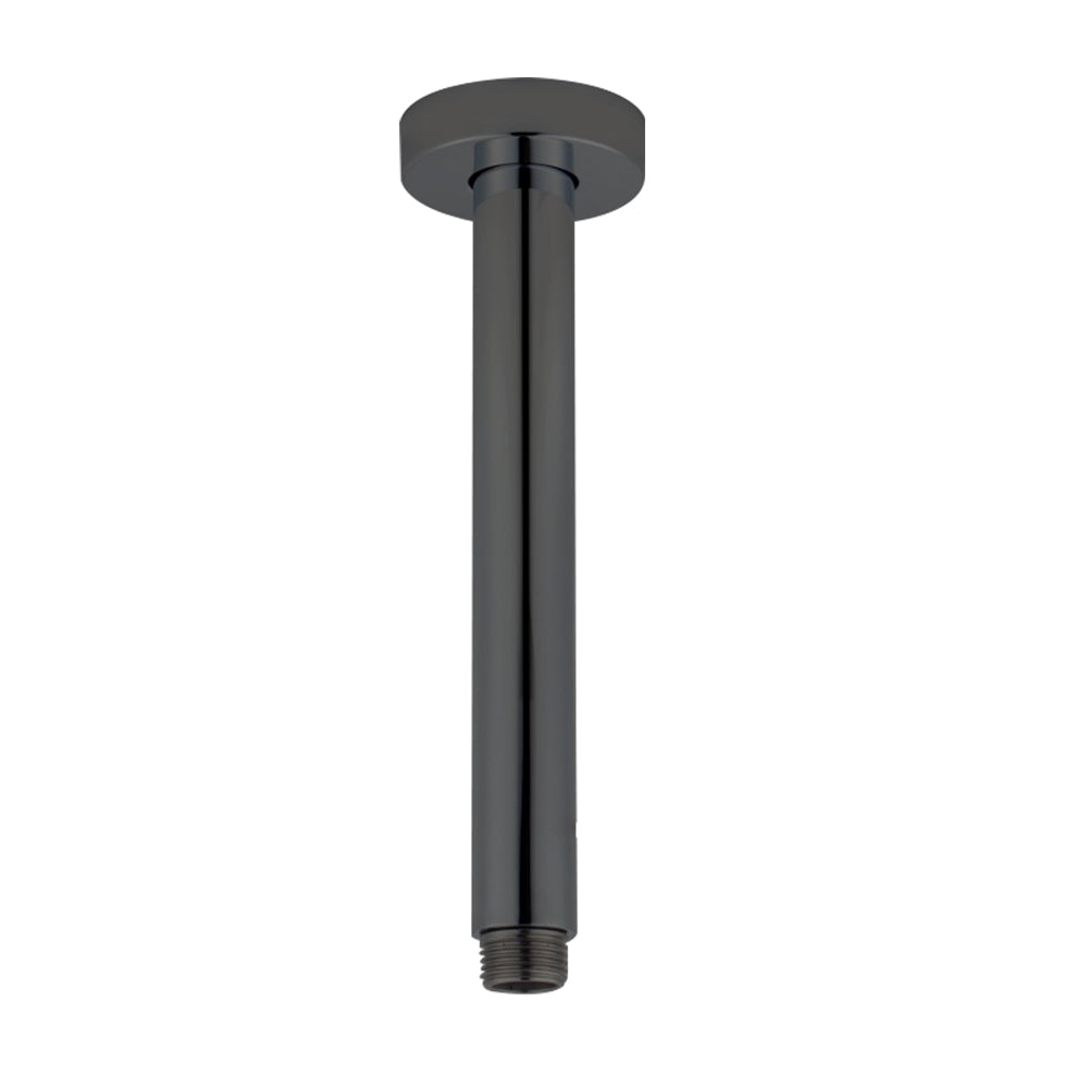 Pentro Round Ceiling Shower Arm 200mm - Brushed Gun Metal