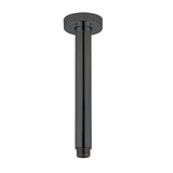 Pentro Round Ceiling Shower Arm 200mm - Brushed Gun Metal