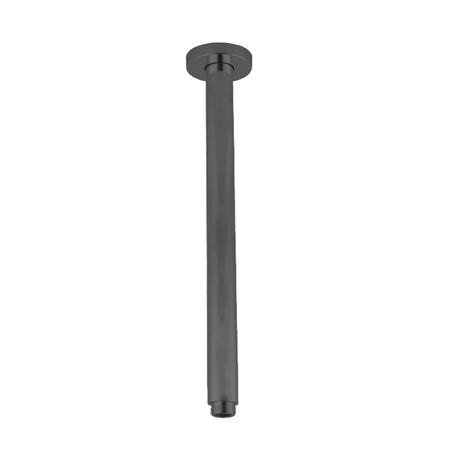 Pentro Round Ceiling Shower Arm 400mm - Brushed Gun Metal