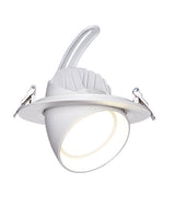 SHOPTRI01: LED Dual Power & Tri-CCT Gimbal White Recessed Shop Lighter