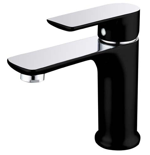 Sleek Basin Mixer (Black / Chrome)