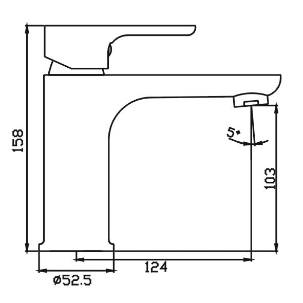 Sleek Basin Mixer (Luxury)