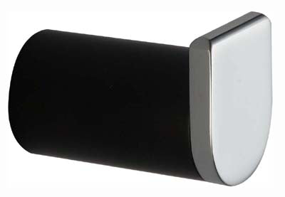 Sleek Robe Hook (Black / Chrome)