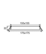 SLICKTRI: LED Dimmable Ultra Slim Tri-CCT Recessed Downlights (Square)