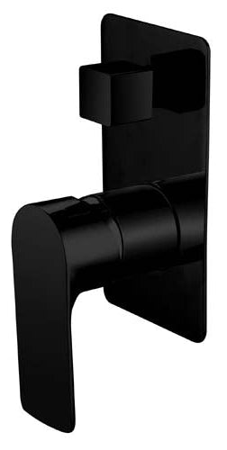 Sleek Wall Mixer With Diverter (Black)