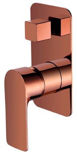 Sleek Wall Mixer With Diverter (Rose Gold)