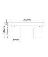 SPOT: Interior GU10 2XLights Adjustable Bar Base Surface Mounted Spot Lights