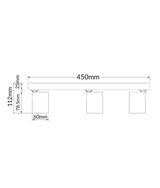 SPOT: Interior GU10 3XLights Adjustable Bar Base Surface Mounted Spot Lights