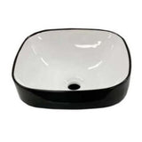 Spencer Gloss Black & White Basin (Square:370x370x140)