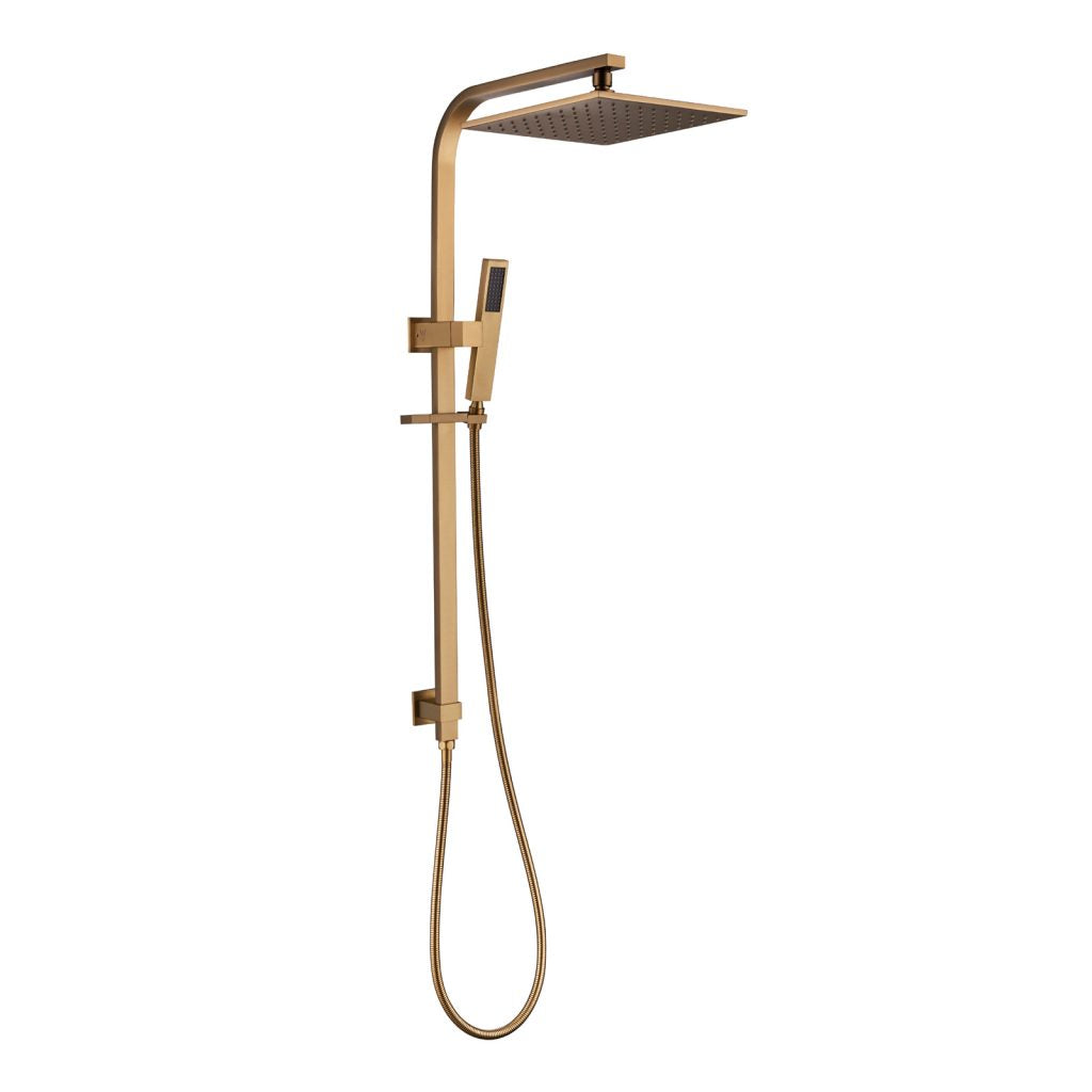 Esperia 250mm Square Shower Station - Brushed Brass