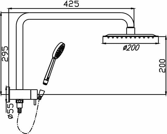 Cuter Shower System (Chrome)