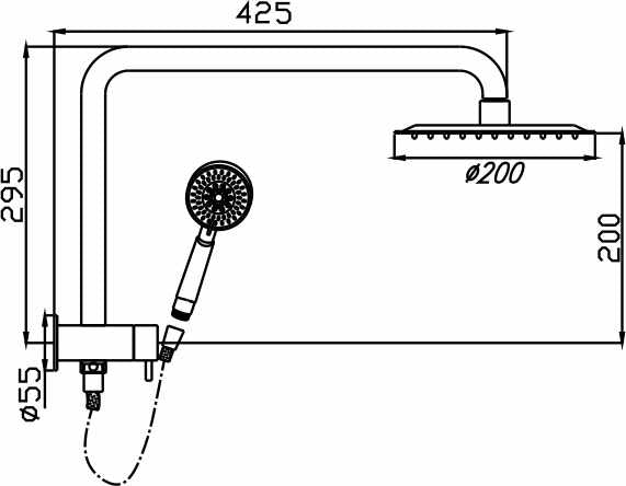 Logan Shower System (Chrome)