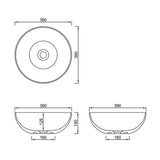 LONDON Matte White Basin (Round:390x390x145)