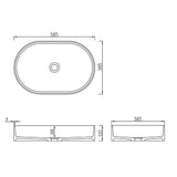 NOOSA Matte White Basin (Oval: 580x350x135)