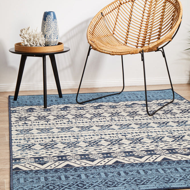 Seaside 3333 White Blue Rug