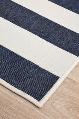 Shore Navy White Outdoor Rug