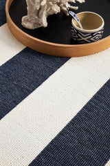 Shore Navy White Outdoor Rug