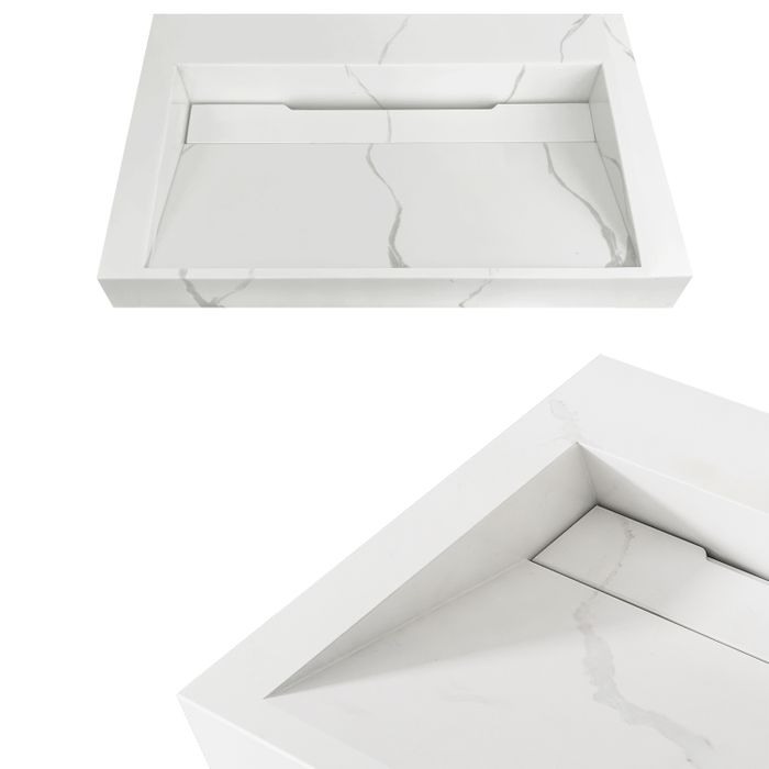 Tiara Wall Hung Vanity and Basin 600mm White