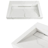 Moonlight Solid Surface Basin 750X460mm with Optional Mixer & Bottle Trap (Rectangle: 750x460x80)