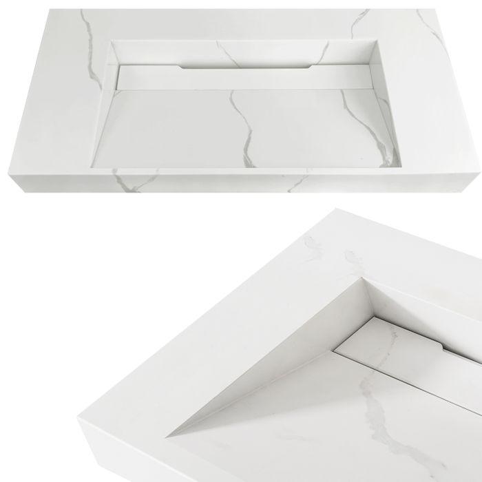 Tiara Wall Hung Vanity and Basin 900mm White