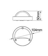 STE: LED Exterior Surface Mounted Eyelid Step / Wall Lights IP44