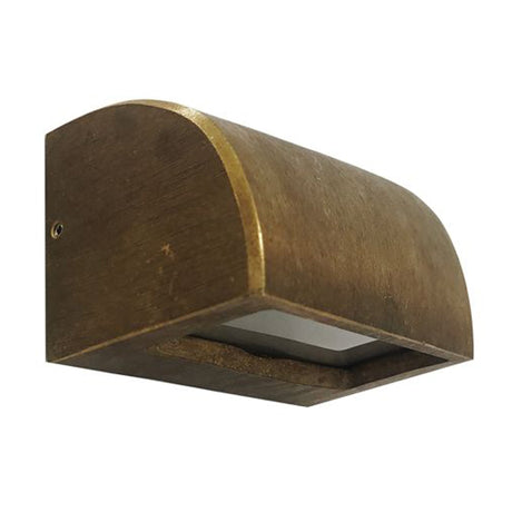 STE: Exterior 12V Bronze Curved Surface Mounted Step / Wall Lights IP54