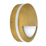 STE: Exterior LED 12V/240V Antique Brass Eyelid/Round Step/Wall Lights IP65
