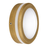 STE: Exterior LED 12V/240V Antique Brass Eyelid/Round Step/Wall Lights IP65