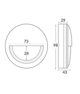 STE: Exterior LED 12V Eyelid Step/Wall Lights IP65