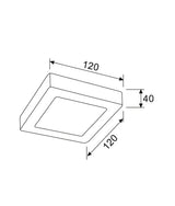 SURFACETRI: LED Dimmable Tri-CCT Surface Mounted Oyster Lights (Square)