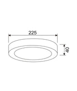 SURFACETRI: LED Dimmable Tri-CCT Surface Mounted Oyster Lights (Round)