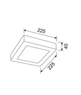 SURFACETRI: LED Dimmable Tri-CCT Surface Mounted Oyster Lights (Square)