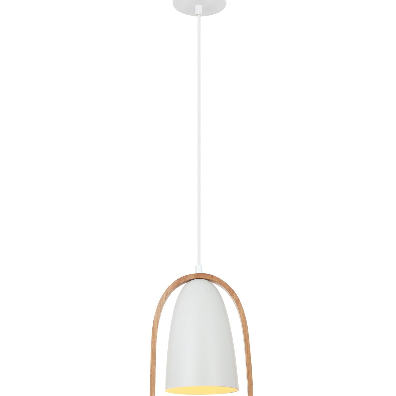 SWING: Ellipse with Wood Frame Pendant Lights