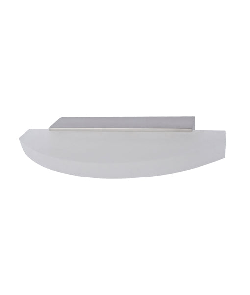 SYDNEY: LED Interior Satin Nickel Curved Frosted Diffuser Wall Light