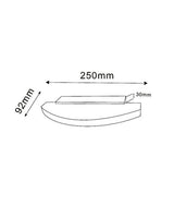 SYDNEY: LED Interior Satin Nickel Curved Frosted Diffuser Wall Light