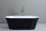 Ovia Freestanding Bathtub with Non-Overflow (Black & White) (1500/1700mm) - Clearance