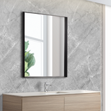 Poseidon Rectangle Framed Mirror 600/750/900/1200mm - Matte Black