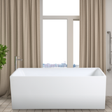 THEO Back to Wall Bathtub With Overflow (Gloss White) (1400/1500/1700mm)