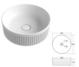 Aulic Lilac Ceramic Basin (Round: 360x360x120)