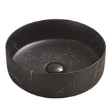 POSEIDON Matte Black Carrara Basin (Round: 346x346x114)