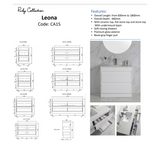 LEONA Freestanding Vanity Gloss White (All Sizes)