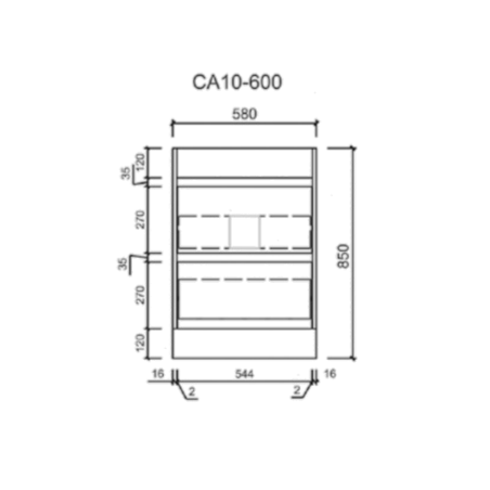 MAX MDF Freestanding Vanity Max Oak (All Sizes)