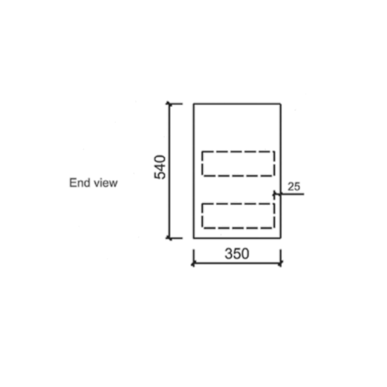 MAYA Slim Wall Hung Vanity Gloss White 600
