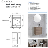 REVIT Mini Wall Hung Vanity Max Oak