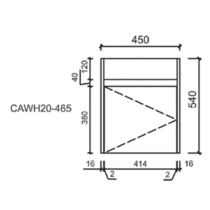 REVIT Mini Wall Hung Vanity Max Oak