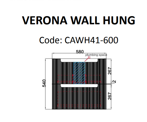 VERONA MARKII Wall Hung Vanity Matte White (All Sizes)