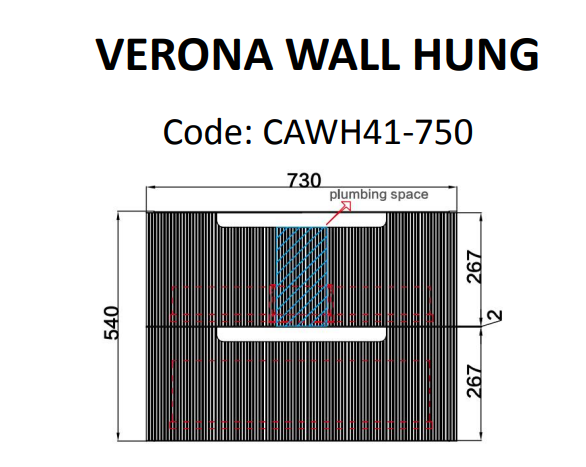 VERONA MARKII Wall Hung Vanity Matte White (All Sizes)