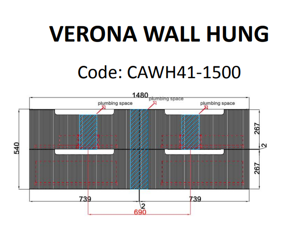 VERONA MARKII Wall Hung Vanity Matte White (All Sizes)